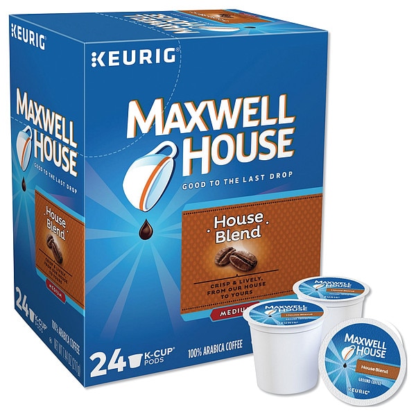 Maxwell House Coffee, House Blend, Pod, Caffeinated, Ground, 7.44 oz, 24 PK - 5303