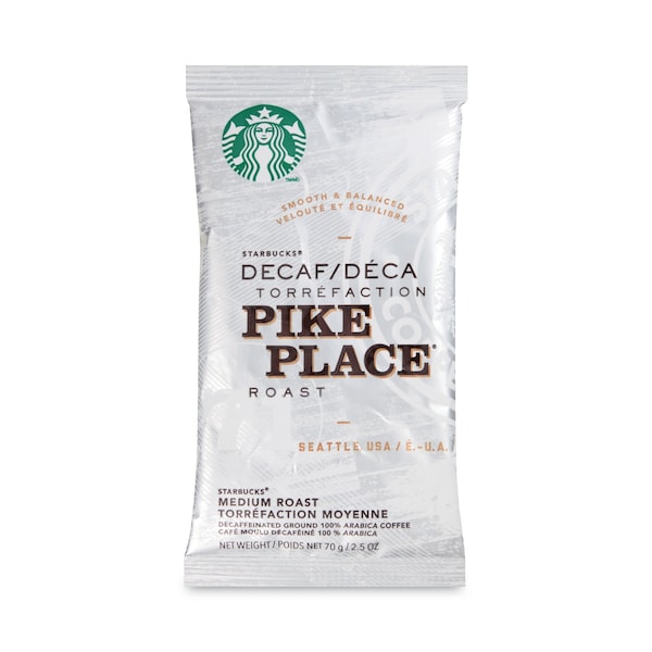 Starbucks Coffee, Pike Place Decaf, 2 1/2 oz Packet, PK18 - 011023061