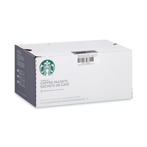 Starbucks Coffee, Pike Place Decaf, 2 1/2 oz Packet, PK18 - 011023061