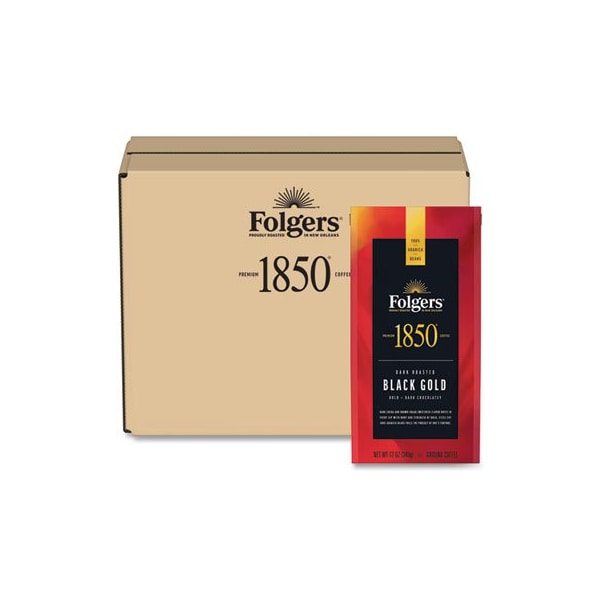 Folgers Coffee Black Gold, Bag, 12 oz, 6 PK - 60516