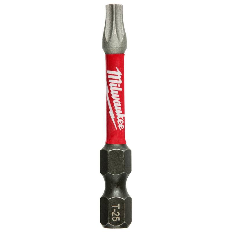 Milwaukee SHOCKWAVE Impact Duty 2 in. Puntas de destornillador de acero aleado Torx T25 (paquete de 5) - 48-32-4685.