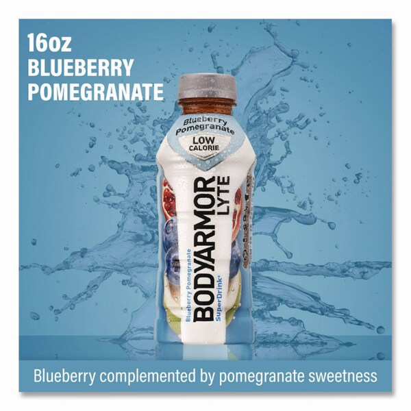Bodyarmor LYTE Sports Drink, Blueberry Pomegranate, 16 oz Bottle, 12PK - 100020-1.1