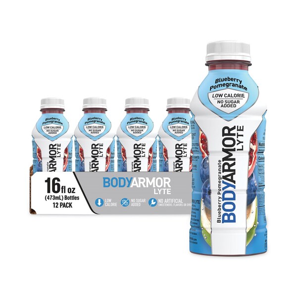 Bodyarmor LYTE Sports Drink, Blueberry Pomegranate, 16 oz Bottle, 12PK - 100020-1.1