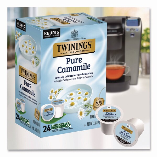 Twinings Tea K-Cups, Pure Camomile, 0.11 oz, 24PK - TNA85790