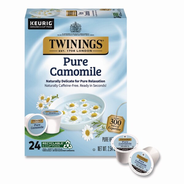 Twinings Tea K-Cups, Pure Camomile, 0.11 oz, 24PK - TNA85790