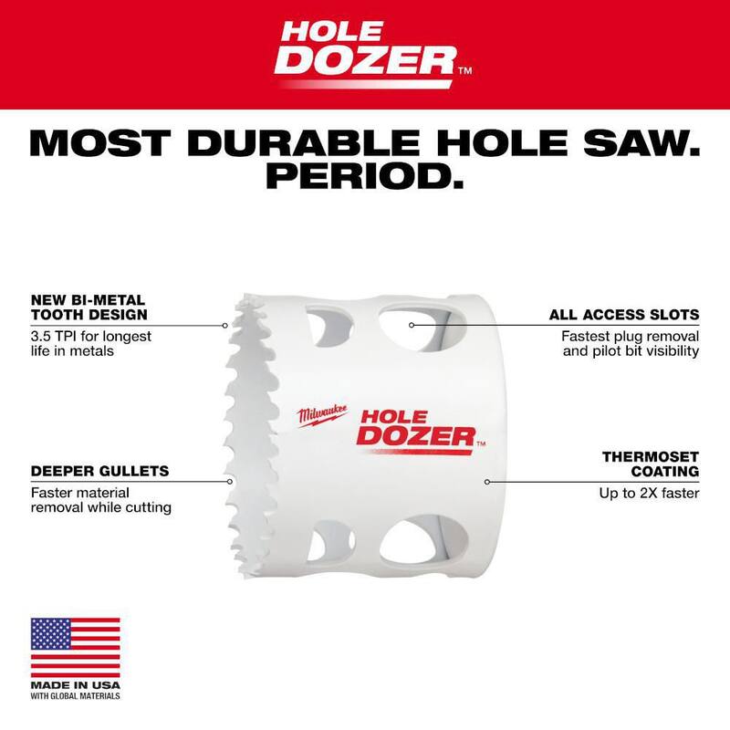 Milwaukee 1-1/2 in. Hole Dozer Sierra Perforadora Bi-Metal - 49-56-9617