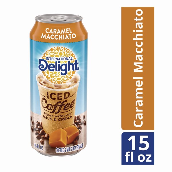 International Delight Iced Coffee, Caramel Macchiato, 15 oz Can, 12PK - WWI07500