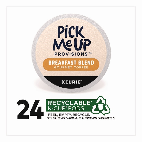 Pick Me Up Provisions Breakfast Blend Coffee K-Cups, 24PK - 5000381024