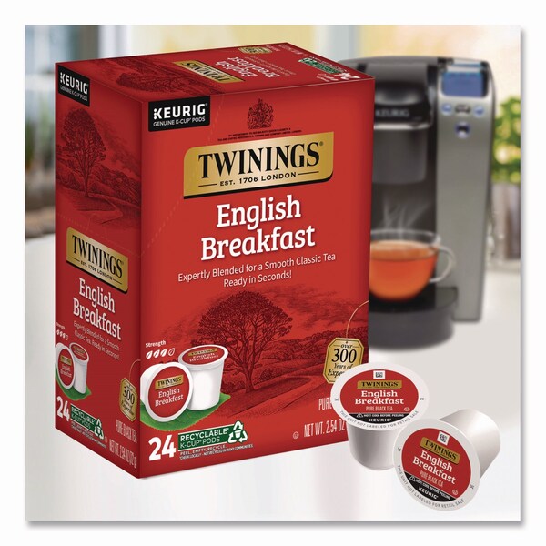 Twinings Tea K-Cups, English Breakfast. 0.11, 24PK - TNA85780