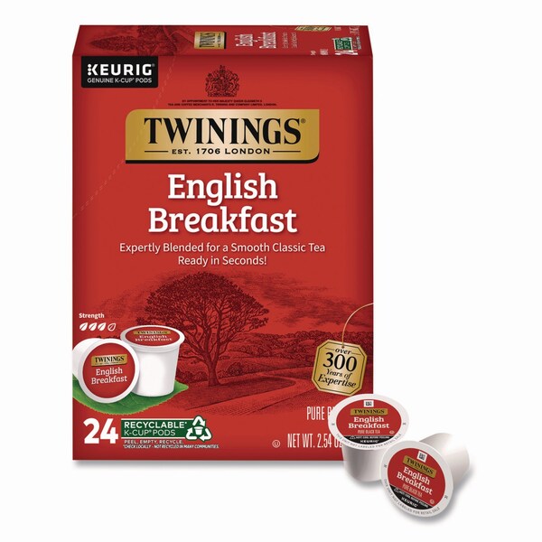 Twinings Tea K-Cups, English Breakfast. 0.11, 24PK - TNA85780