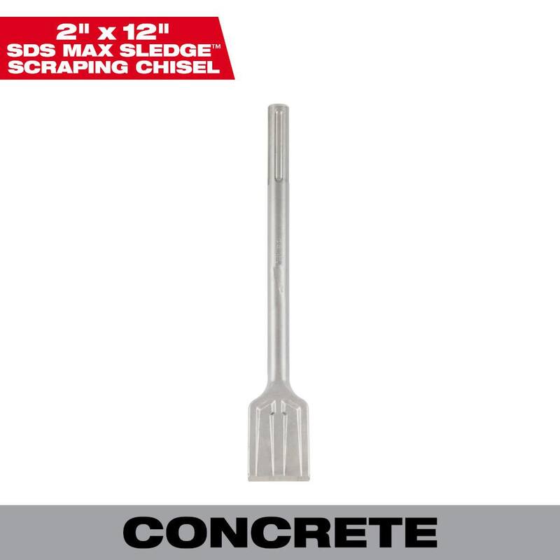Martillo 2 pulgadas x 12 pulgadas Cincel de raspado SLEDGE SDS-MAX - 48-62-4089