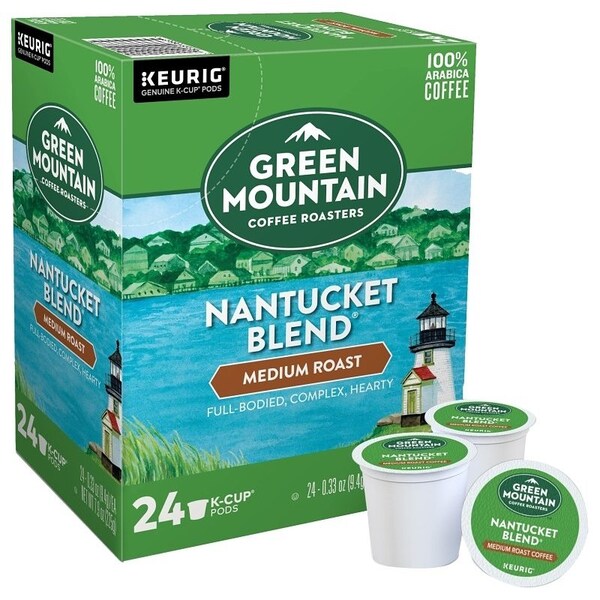 Keurig Green Mountain KEURIG Nantucket Blend K-Cup Pod Box, Yes Caffeine, Medium Roast Box - 5000355593