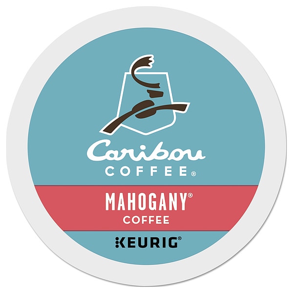 Caribou Coffee Coffee, Mahogany, Pod, Caffeinated, Ground, 9.6 oz, 24 PK - 6990