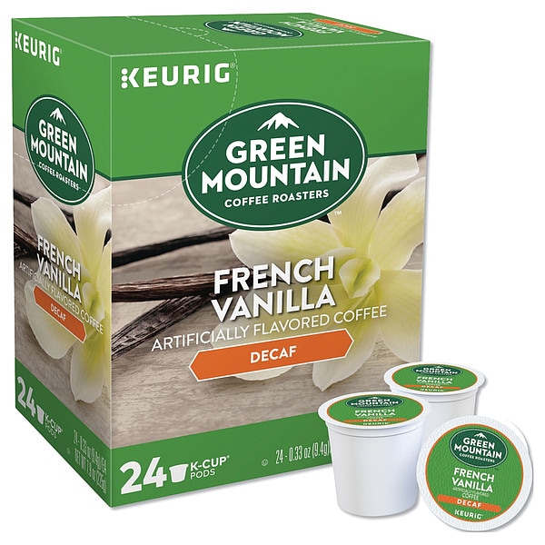 Green Mountain Coffee Coffee, French Vanilla Decaf, Pod, Decaffeinated, Ground, 7.92 oz, 24 PK - 7732