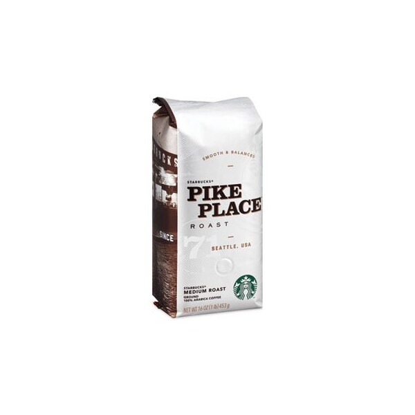 Starbucks Coffee Co Coffee, Pike Place, 1 lb Bag, 6PK - 11018186CT