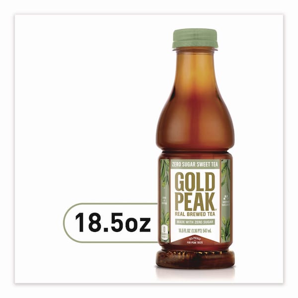 Gold Peak Zero Sugar Sweet Tea, 18.5 oz Bottle, 12PK - 135334