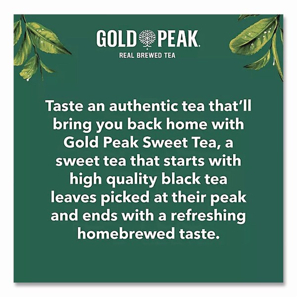 Gold Peak Zero Sugar Sweet Tea, 18.5 oz Bottle, 12PK - 135334