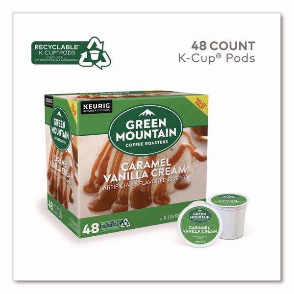 Green Mountain Coffee Caramel Vanilla Cream Coffee K-Cups, 0.33 oz, 48PK - 5000356568