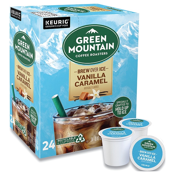 Green Mountain Coffee Coffee, Vanilla Caramel, Pod, Caffeinated, Ground, 9.6 oz, 24 PK - 611247390283