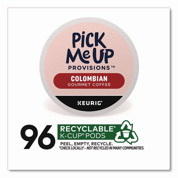 Pick Me Up Provisions Colombian Coffee K-Cups, 96PK - 52969CT