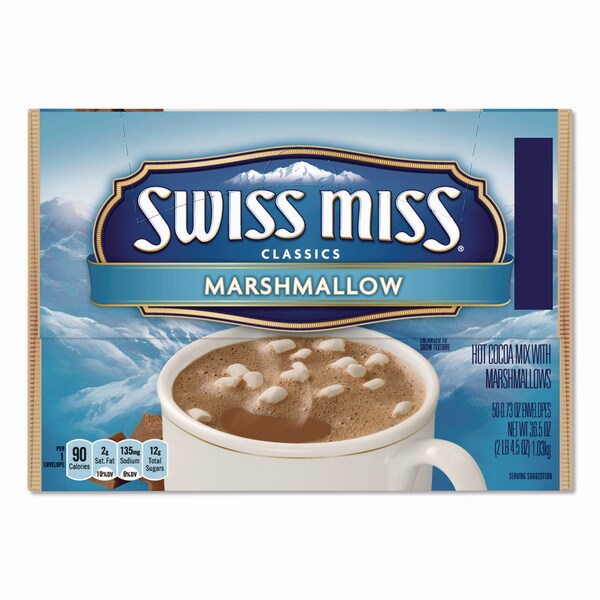 Swiss Miss Marshmallow Hot Cocoa Mix, 0.73 oz Packet, 50PK - GOV47492