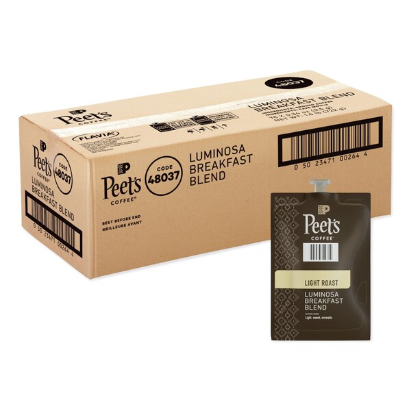 Peets Coffee & Tea FLAVIA Ground Coffee Freshpacks, Colombia Luminosa, 76PK - LPC00264