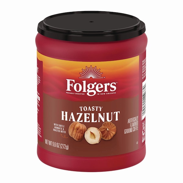 Folgers Coffee, Toasty Hazelnut, 9.6 oz Can - SMU11037