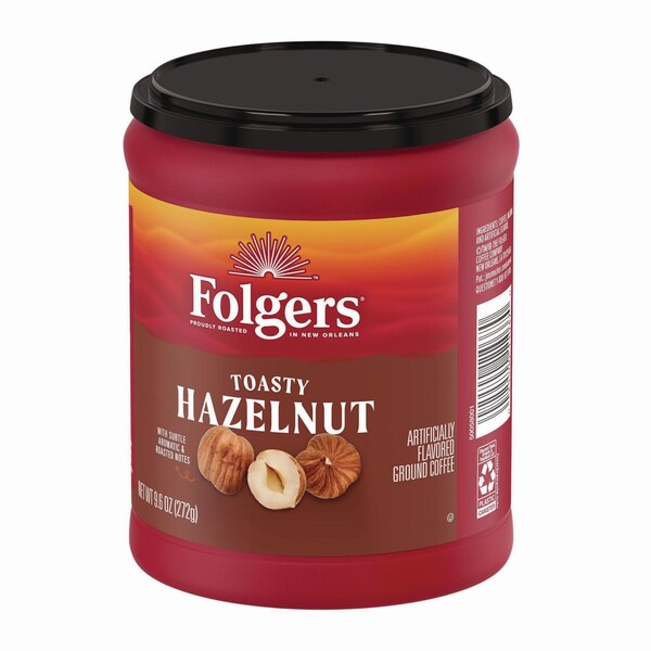 Folgers Coffee, Toasty Hazelnut, 9.6 oz Can - SMU11037