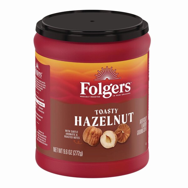 Folgers Coffee, Toasty Hazelnut, 9.6 oz Can - SMU11037