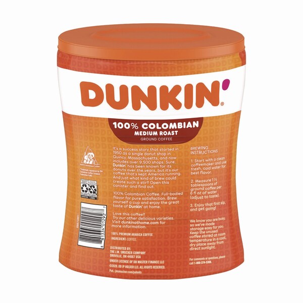 Dunkin Columbian Coffee, 27.05 oz Canister - 8133401292