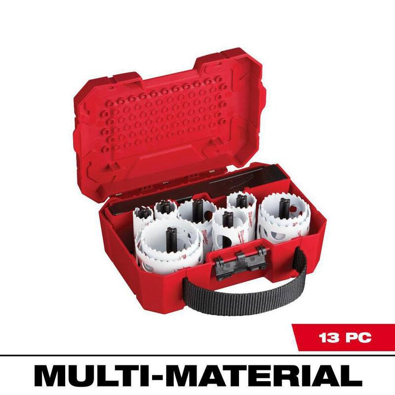 Juego de brocas de perforación general Bi-Metal Hole Saw de Milwaukee Hole Dozer (13 piezas) - 49-22-4025