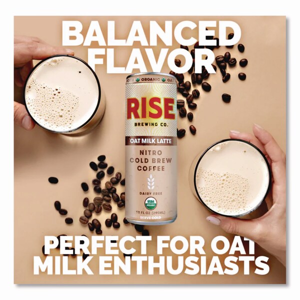 Rise Brewing Co. Nitro Cold Brew Latte, Oat Milk, 7 oz Can, 12PK - RSB00045