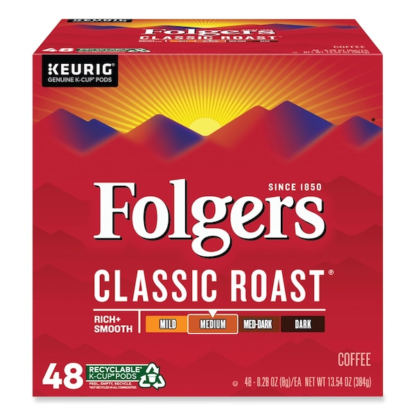 Folgers Gourmet Selections Classic Roast Coffee K-Cups, 48PK - 5000368731