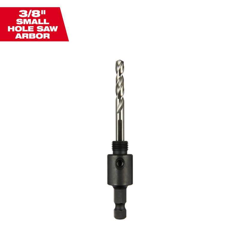 Vástago para sierra perforadora de agujeros pequeños de 3/8 pulgadas de Milwaukee con broca piloto - 49-56-7010