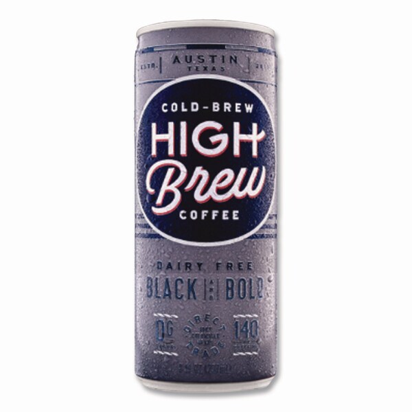 High Brew Coffee Cold Brew Coffee + Protein, Black and Bold, 8 oz Can, 12PK - HBC00504