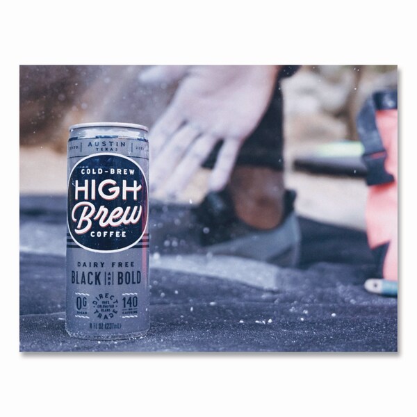 High Brew Coffee Cold Brew Coffee + Protein, Black and Bold, 8 oz Can, 12PK - HBC00504