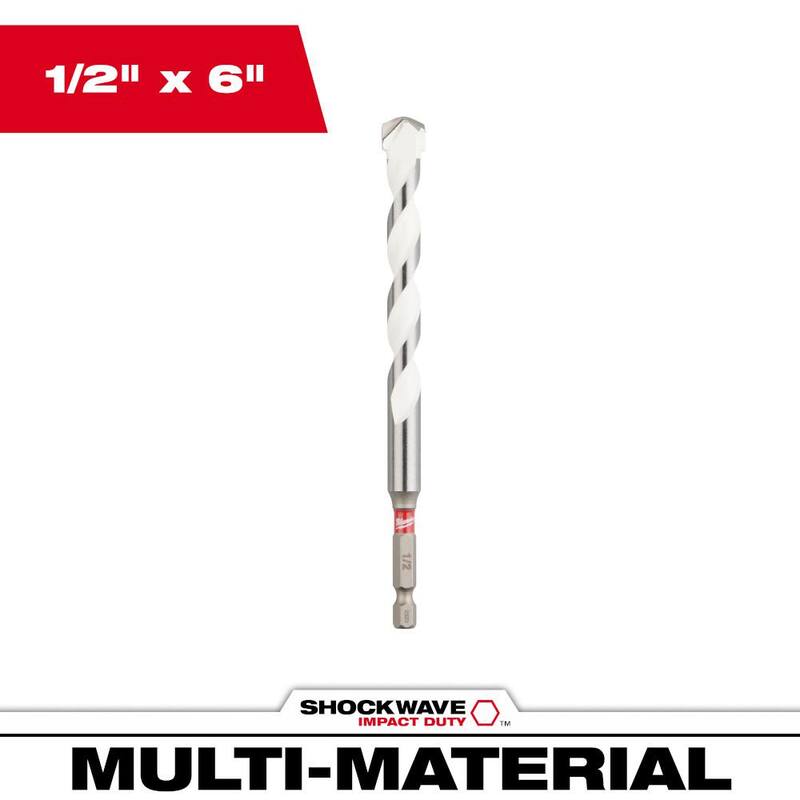 Broca de carburo Milwaukee SHOCKWAVE para múltiples materiales - 48-20-8892