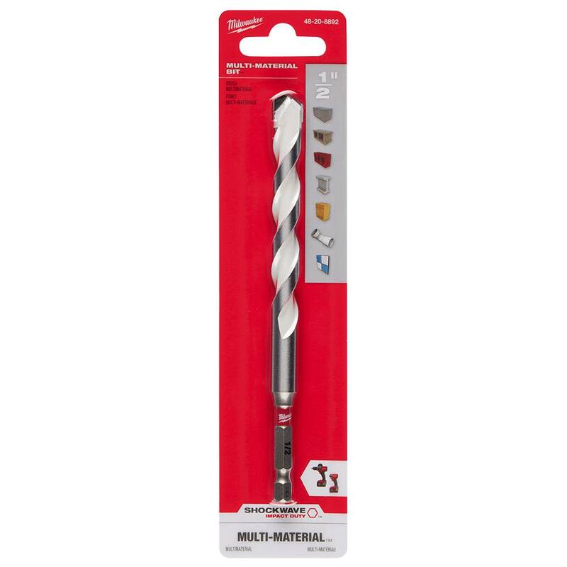 Broca de carburo Milwaukee SHOCKWAVE para múltiples materiales - 48-20-8892