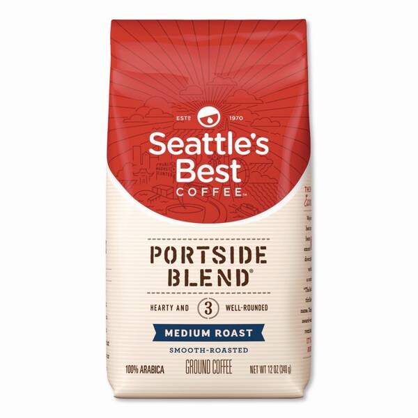 Seattles Best Port Side Blend Ground Coffee, Medium Roast, 12 oz Bag - SBK11008569