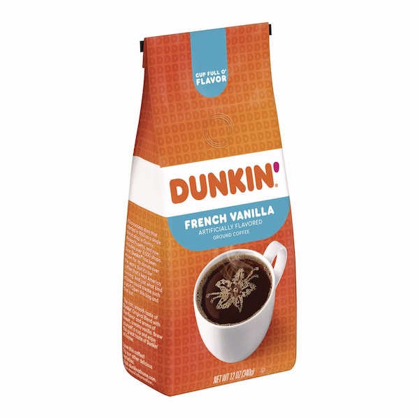 Dunkin French Vanilla Coffee, 12 oz Bag - SMU00047