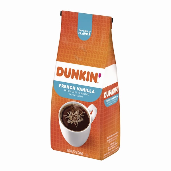 Dunkin French Vanilla Coffee, 12 oz Bag - SMU00047