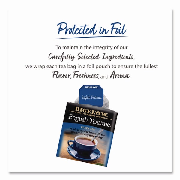 Bigelow English Teatime Black Tea, 0.08 oz Tea Bag, 28PK - RCB003451