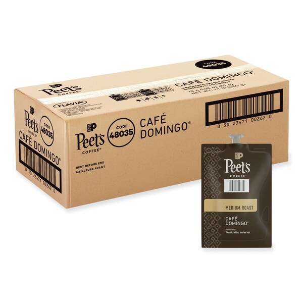 Peets Coffee & Tea FLAVIA Ground Coffee Freshpacks, Cafe Domingo Blend, 76PK - LPC00262