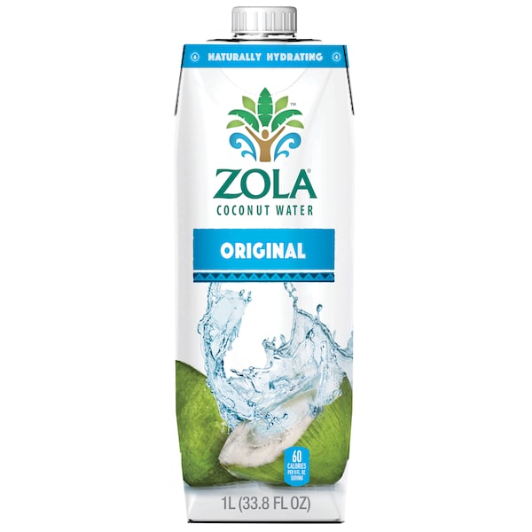 Zola Zola Coconut Water 33.8 fl. oz. Bottle, PK12 - 33WA-COCO