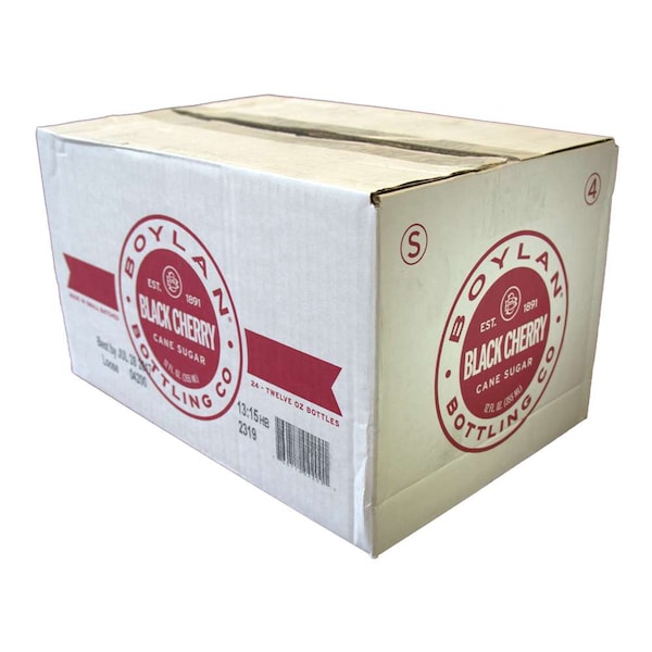Boylan Bottling Boylan Bottling Black Cherry Soda 12 fl. oz. Bottle, PK24 - 00760712041004