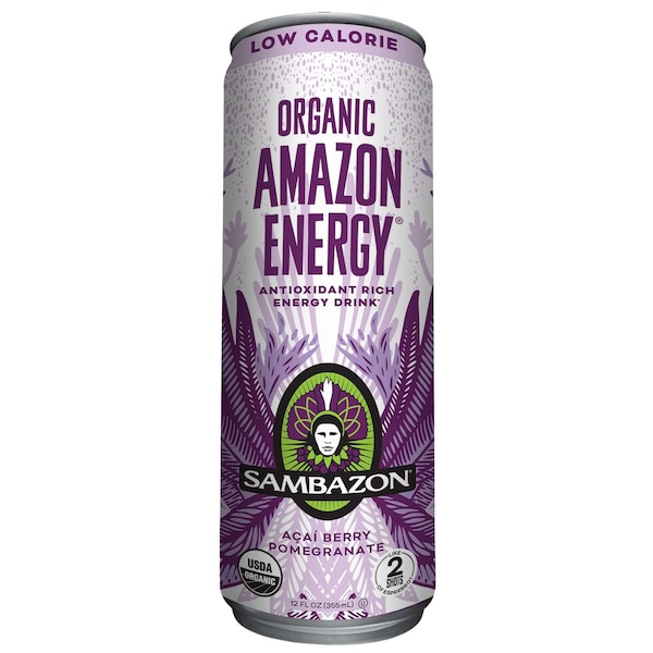 Sambazon Lo-Cal Amazon Energy Acai Berry Pomegranate Energy Drink Organic, PK12 - 153240244