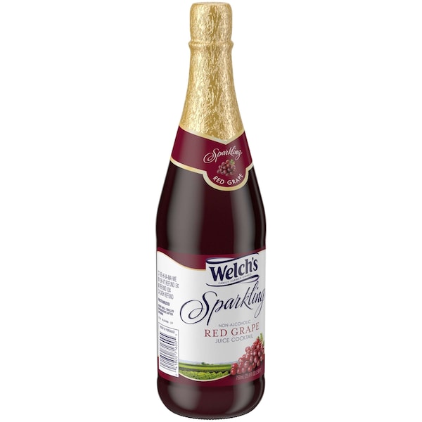 Welchs Welch's Sparkling Red Grape Juice 25.4 fl. oz. Bottle, PK12 - WPD71650