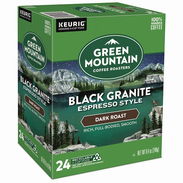 Green Mountain Coffee Black Granite Espresso Style K-Cups, PK24 - 5000366650