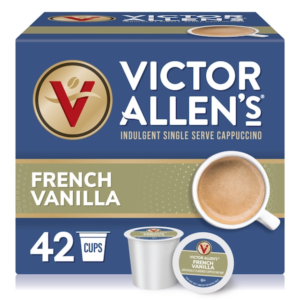 Victor Allen Victor Allen's Coffee French Vanilla Cappuccino, 42 Count, Single Serve Cups for Keurig K-Cup Brewers - FG015882RV