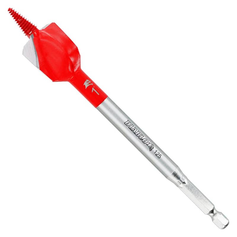 DIABLO 1 pulgada x 6 pulgadas. Broca de pala Demo Demon para madera con clavos incrustados - DSPD4050
